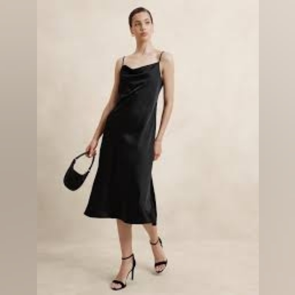 Banana Republic Black Sleeveless Slip Dress BNWT